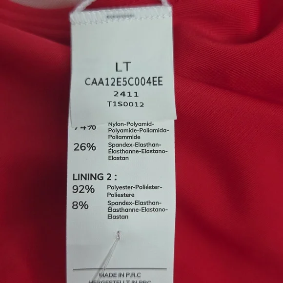 Cupshe Red Ruffled Sweetheart Neckline Long Torso One Piece Swimsuit Size LT - Picture 9 of 12